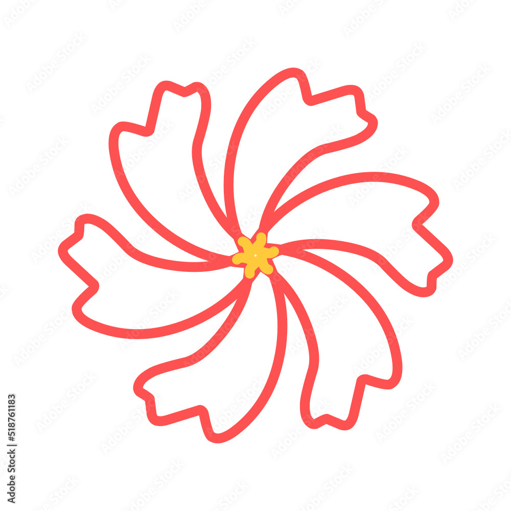 Fototapeta premium Flowers lineart