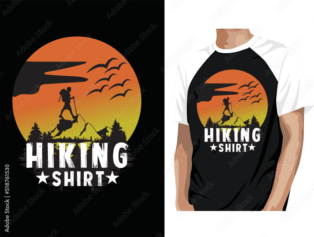 Hiking typography t-shirt design.