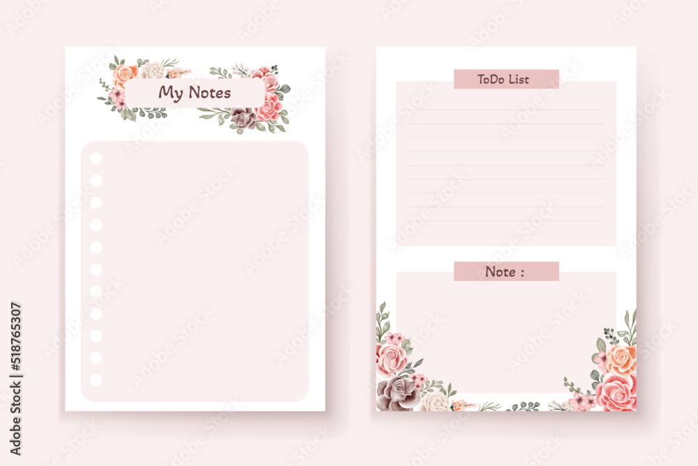 to do list template with rose pink pastel