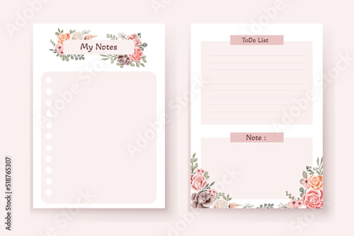 to do list template with rose pink pastel