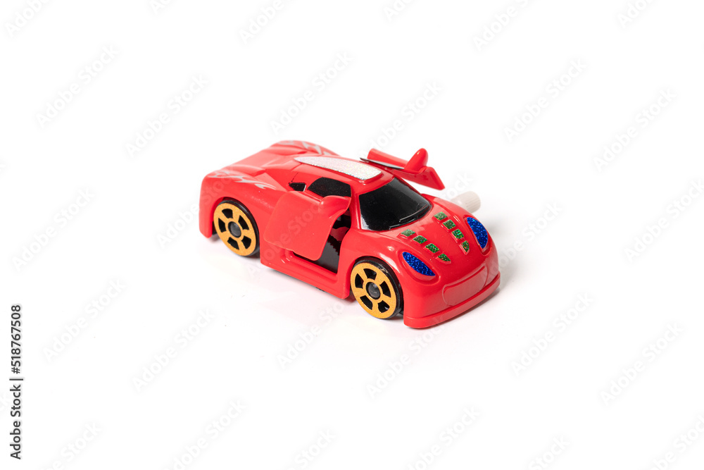 Plastic toy car isolated on white background. Plastic toy car isolated on white background.