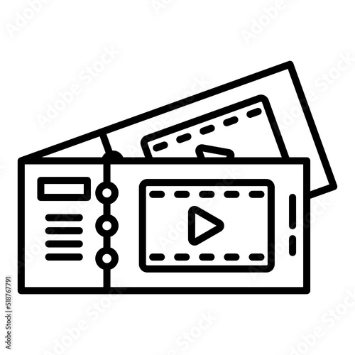 cinema show ticket icon