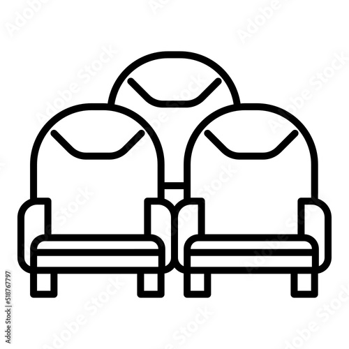 illustration of seating in the cinema
