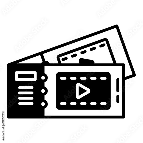 cinema show ticket icon