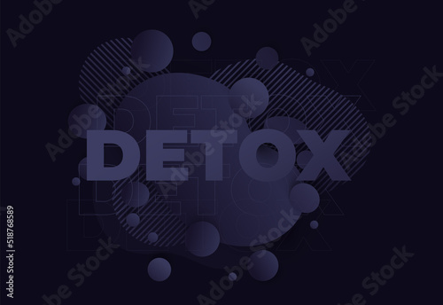 Detox or detoxification, vector design
