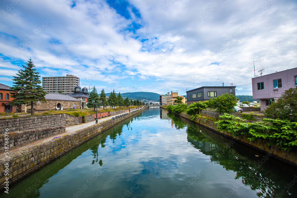 北海道　小樽運河の風景
