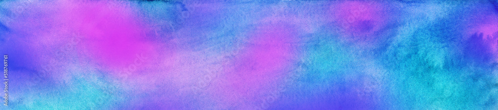 Abstract purple pink blue teal background. Colorful art background with space for design. Web banner. Wide. Panoramic. Website header.