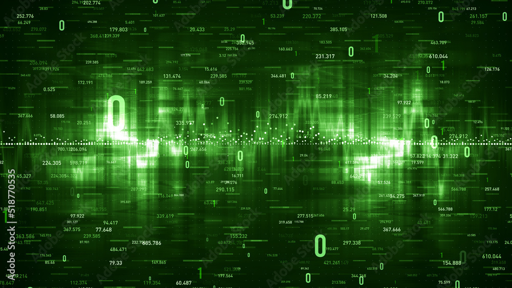 Flowing number one and zero text in binary code format in technology background. 3D rendering Flowing number one and zero text in binary code format in technology background. 3D rendering