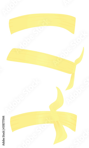Yellow head band. vector illustration