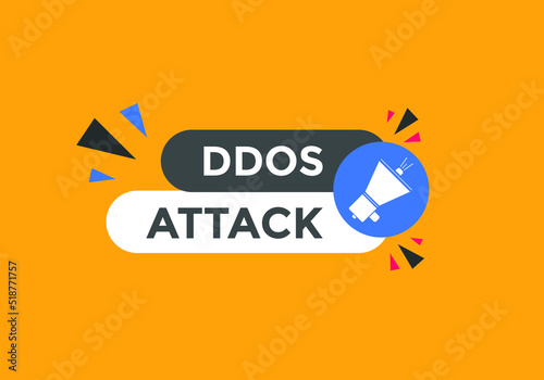 ddos attack Colorful web banner. vector illustration. ddos attack label sign template

