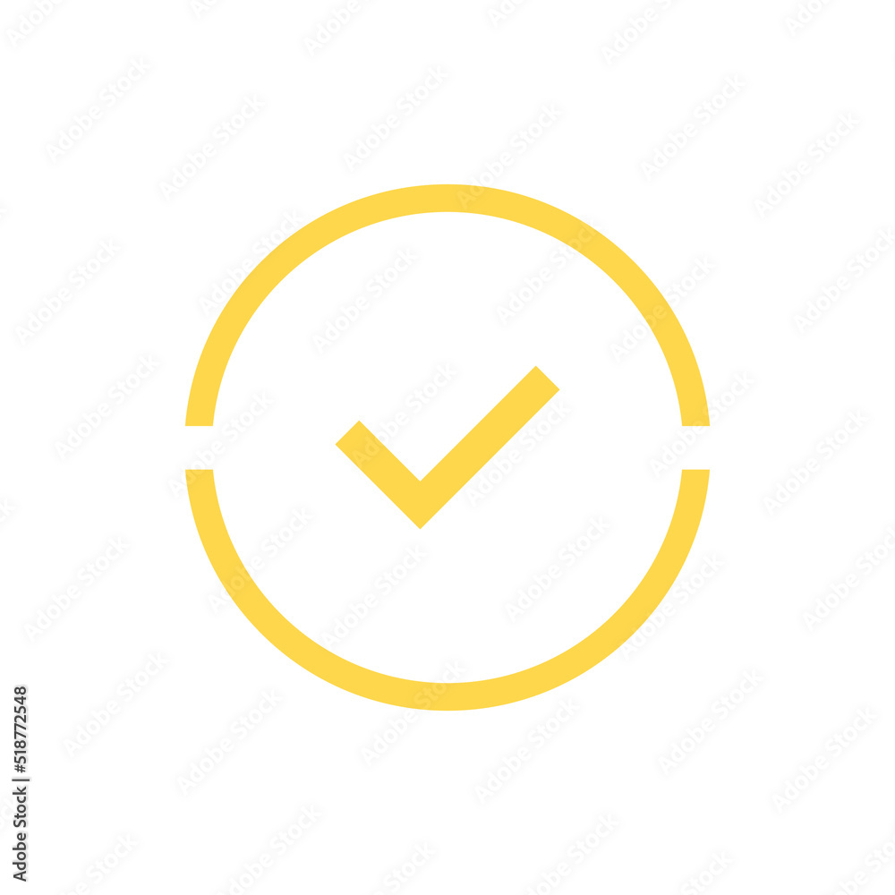 Checkmark flat icon button, ui icon Checkmark flat icon button, ui icon