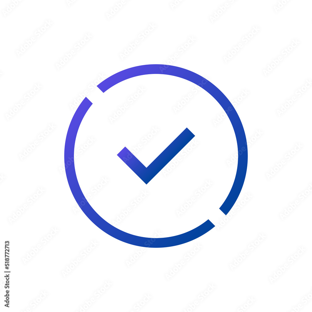 Checkmark flat icon button, ui icon Checkmark flat icon button, ui icon