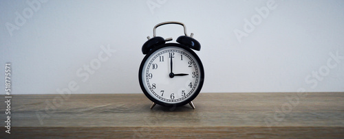 Analog alarm clock pointing at hours, minutes, seconds to display time - Photo of digital timer for website, deadline, illustration, banner, meeting - 3 am 3 pm 3am 3pm 15h 15