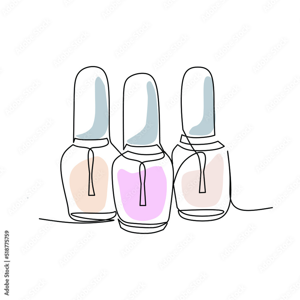 Premium Vector | Nail polish illustration design beauty design