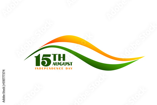 simple india independence day background in wave style