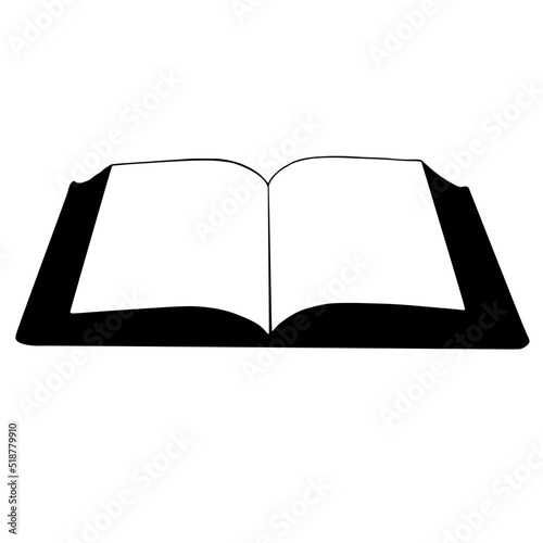open book isolated vector on white background svg file