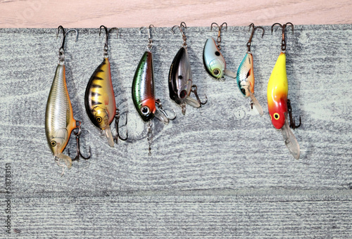 Fishing lures and equipment for fishing.
