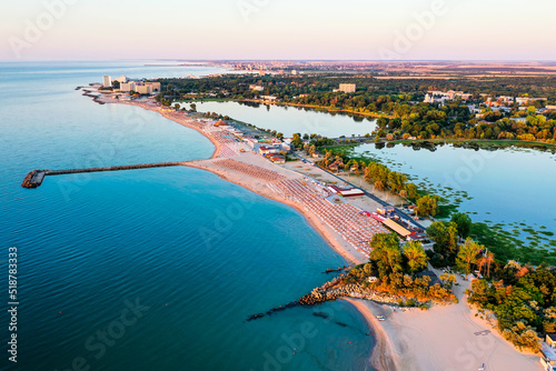 Neptun, Romania. Aerial view of the summer resort on the Romanian Black Sea. © SCStock