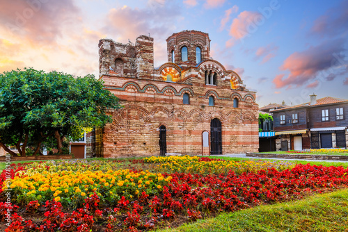 Obraz na płótnie Nessebar (Nesebar), Bulgaria. The Ancient City of Nessebar, Church of Christ Pantokrator. Black Sea Coast, Burgas. w salonie