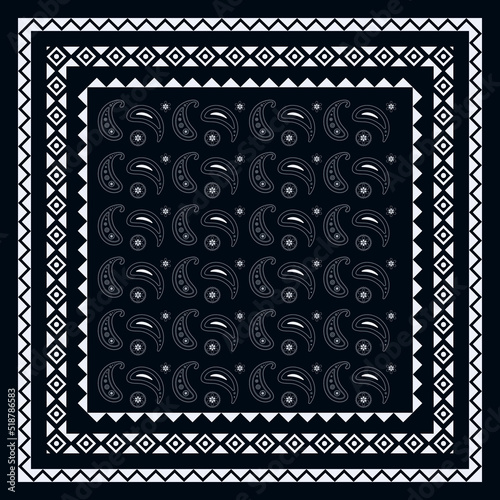 Bandana paisley scarf design
