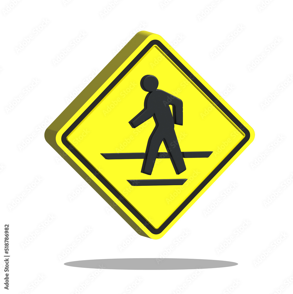 3D Realistic Pedestrian crossing sign and symbol. crosswalk with lines fluorescent
3D Realistic Pedestrian crossing sign and symbol. crosswalk with lines fluorescent
