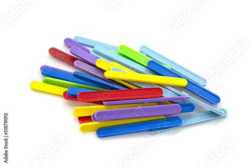counting sticks for children on the white background for education