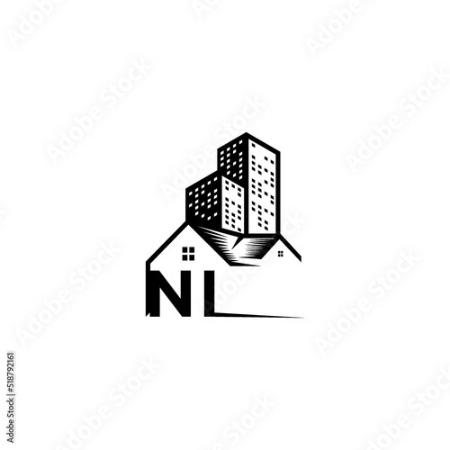 NI realtor concept initial logo with high quality design