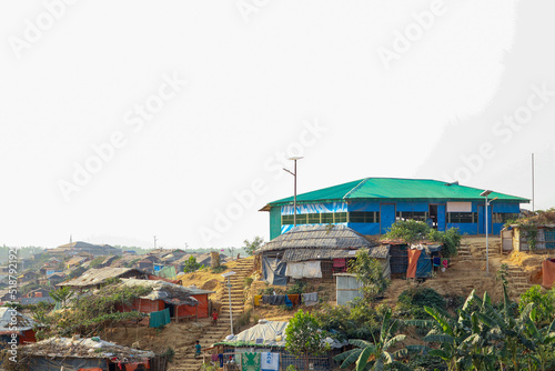 Top view of Balukhali Rohingya refugee camp