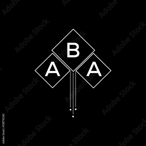 ABA letter logo design with white background in illustrator, ABA vector logo modern alphabet font overlap style.  