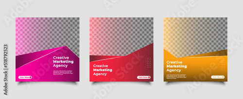 Digital marketing agency banner for social media post template