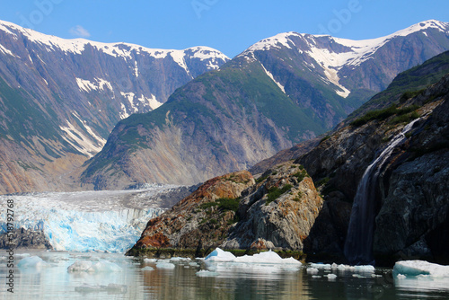 South Stewart Glacier in the Tracy Arm Fjord in the Boundary Ranges of Alaska, United States 