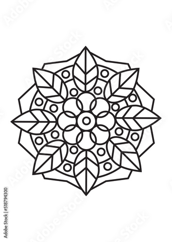 Mandala Printable Coloring Pages Illustration