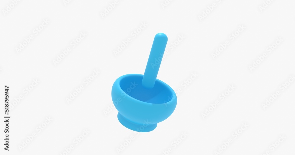 3D Render Mortar Perspective View 3D Render Mortar Perspective View