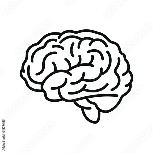 Brain icon - editable stroke