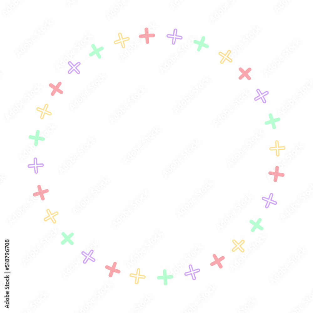 colorful circle frame
