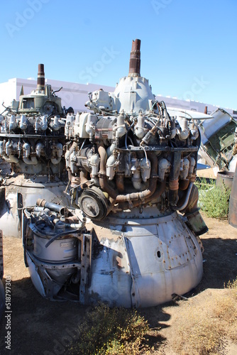 Military airplanes and aircraft engines vintage