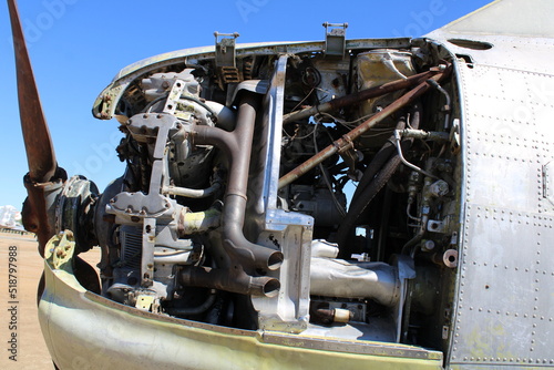 Military airplanes and aircraft engines vintage