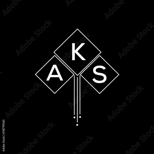 AKS letter logo design with white background in illustrator, AKS vector logo modern alphabet font overlap style.
 photo