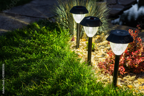 Solar powered flashlights. garden lighting