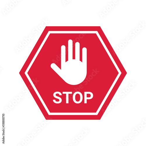 Stop sign vector isolated on white background