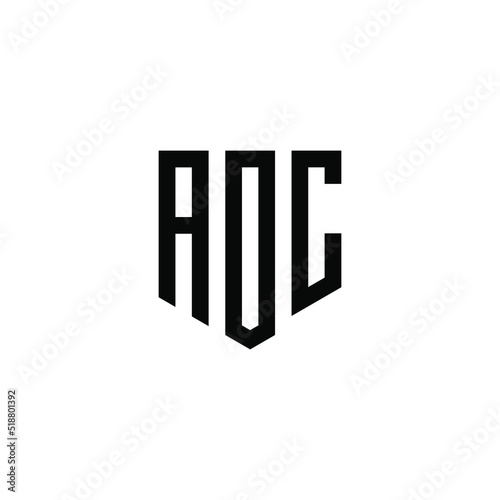 abstract letter aoc logo design. initials aoc logo