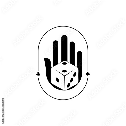 Illustration vector graphic of  Hand Gambler's Dice kasino v