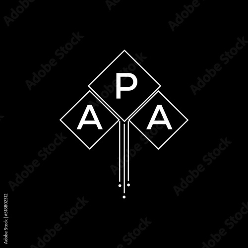 APA letter logo design with white background in illustrator, APA vector logo modern alphabet font overlap style.
 photo