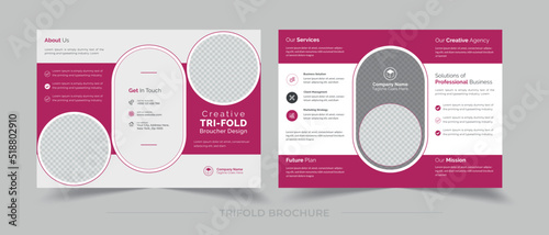 Modern Corporate Business trifold brochure template with minimalist and premium style. Fully editable and Highly Organized