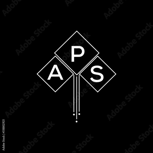 APS letter logo design with white background in illustrator, APS vector logo modern alphabet font overlap style.
