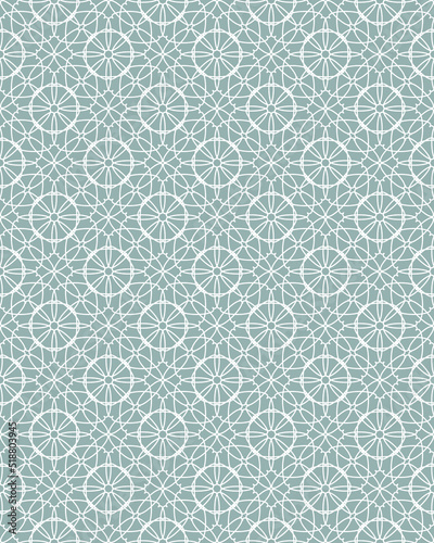 Seamless vector pattern with a white geometric mandala pattern on a light background. Lace template for packaging,printing,textiles,web design,wallpaper