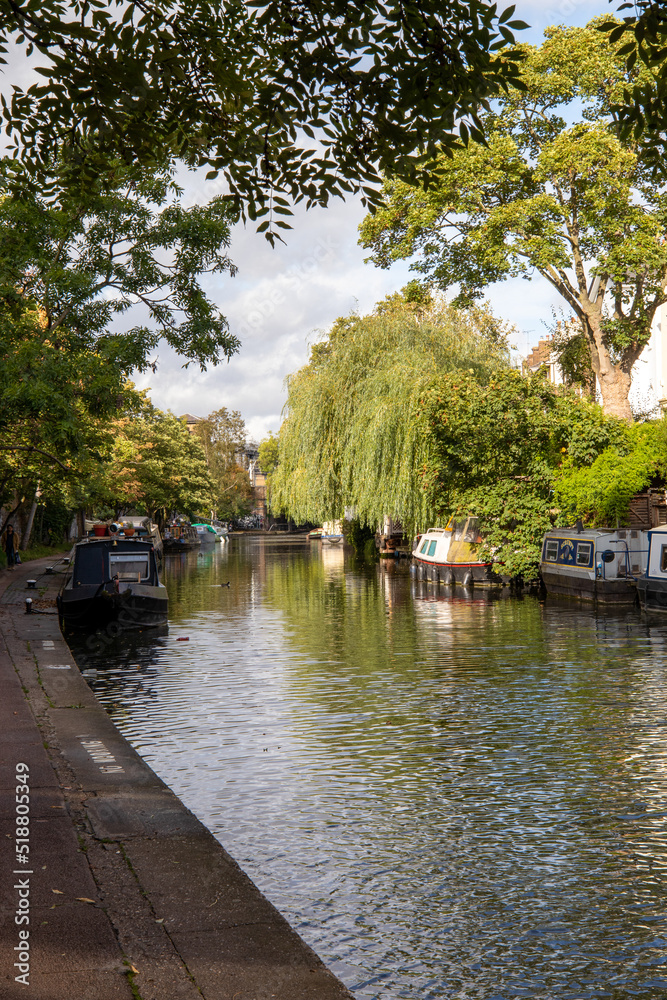 Houseboats on a river, United Kingdom