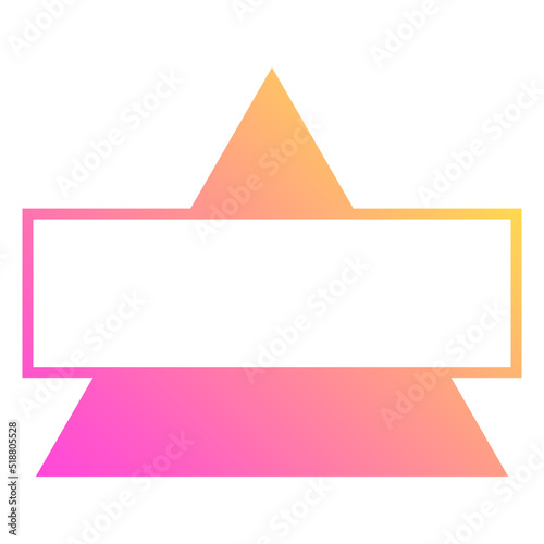 gradient triangle monogram split 