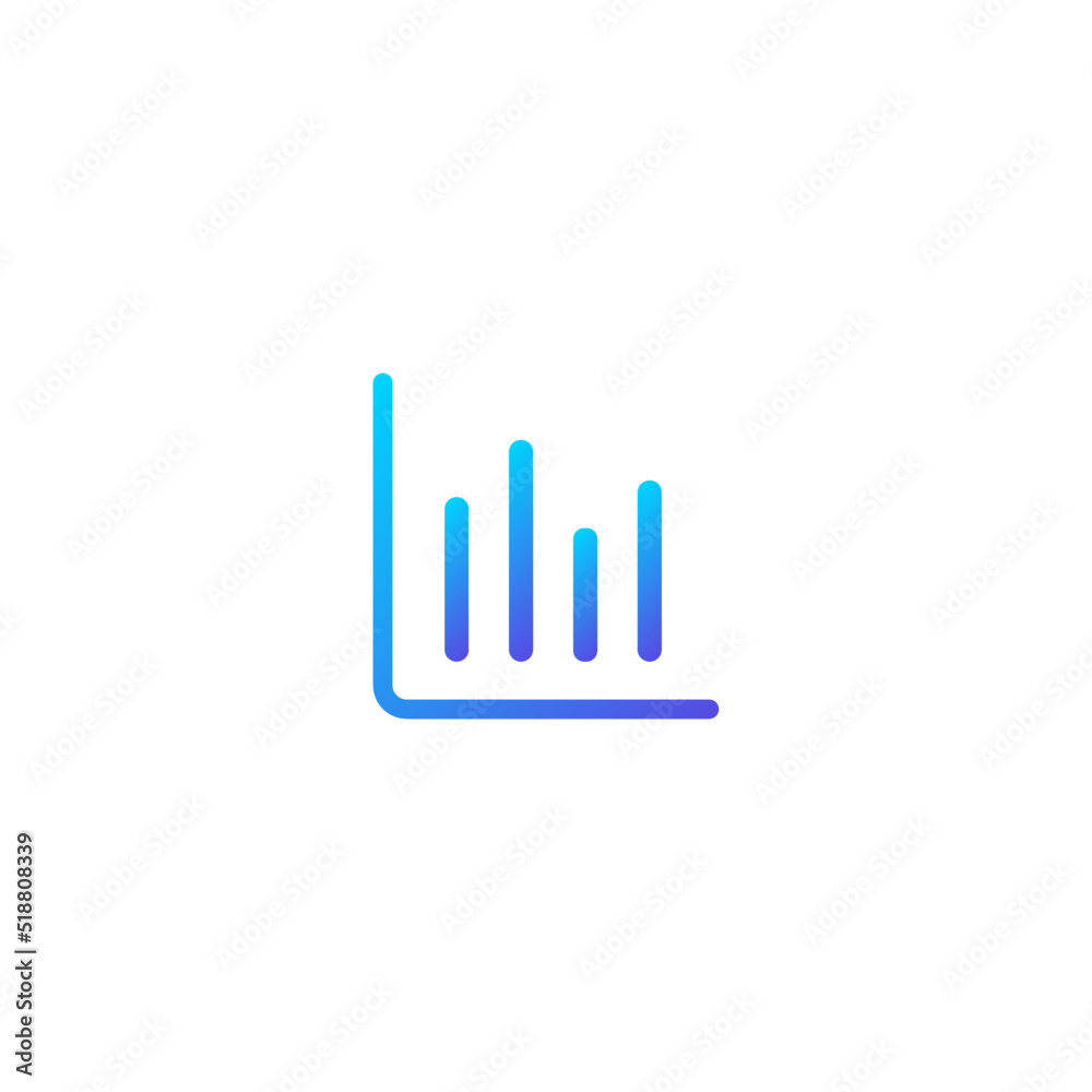 Chart grow gradient icon Chart grow gradient icon