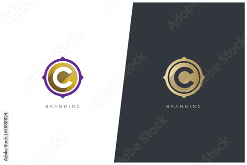 C Letter Logo Vector Concept - Monogram Icon Trademark. Universal C Logotype Brand
